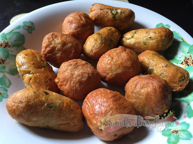 starfish air-fried fishballs, chicken cheese balls and vegetable rolls