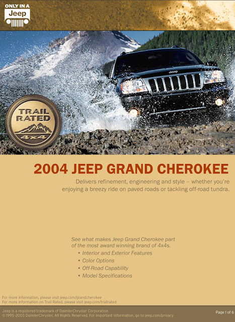 Brochure On 1999 Jeep Cherokee5