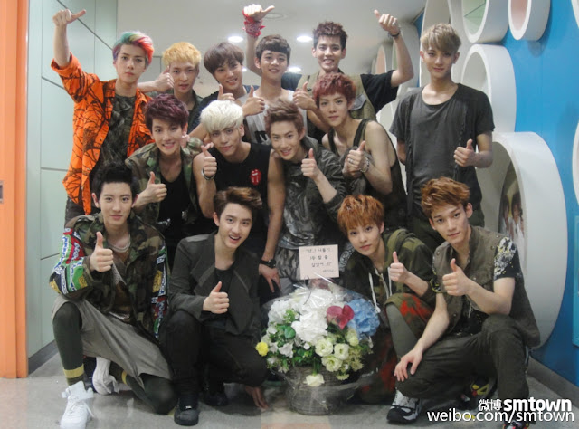 exo with shinee's minho and jonghyun