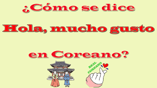 como se dice hola mucho gusto en coreano