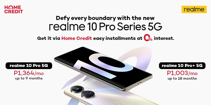 realme 10 Pro Series 5G now available through Home Credit at 0% interest
