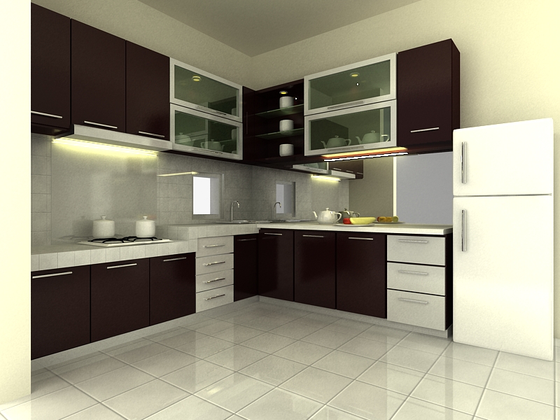 kontraktor interior  rumah harga  kitchen set minimalis  