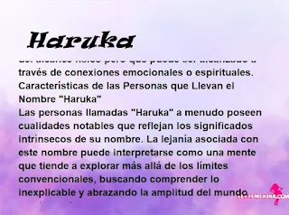 significado del nombre Haruka