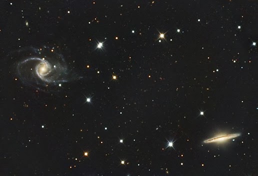 Panorama Galaksi Spiral NGC 5905 dan 5908