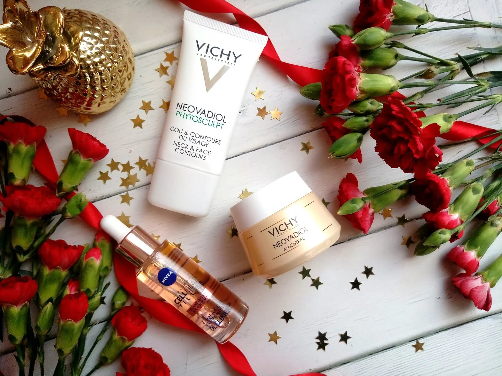 vichy-neovadiol-phutosculpt, vichy-magistral, nivea-dwufazowy-eliksir-cellular-filler