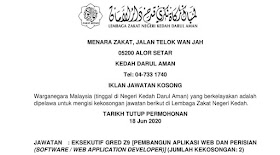 Jawatan Kosong Terkini ~ Lembaga Zakat Negeri Kedah