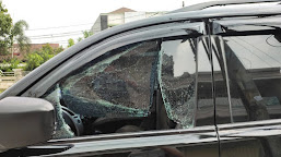 Saat Sholat Jum'at, Mobil Anggota LSM Geram Jadi Korban Pencurian Pecah Kaca 