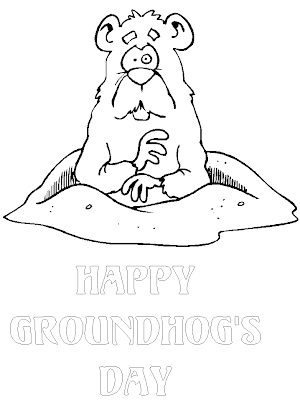 Groundhog Coloring Pages