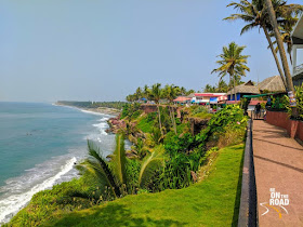 The stunning cliff beach of Kerala at Varkala