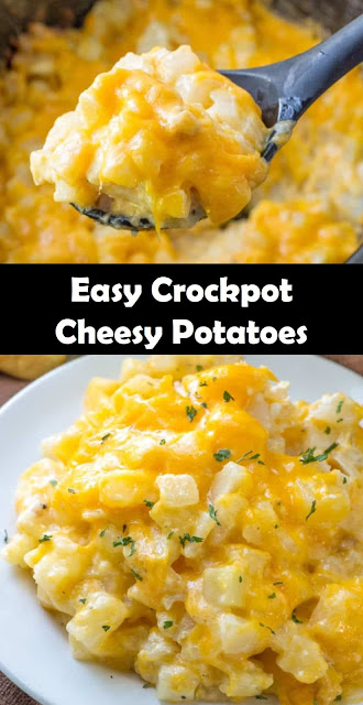 Crockpot Cheesy Potatoes Recipe #Crockpot #Cheesy #Potatoes #Recipe