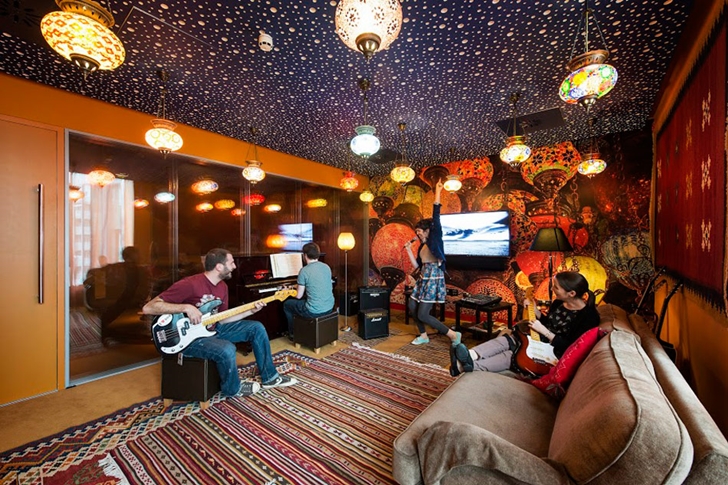 Music room in Google office in Dublin 