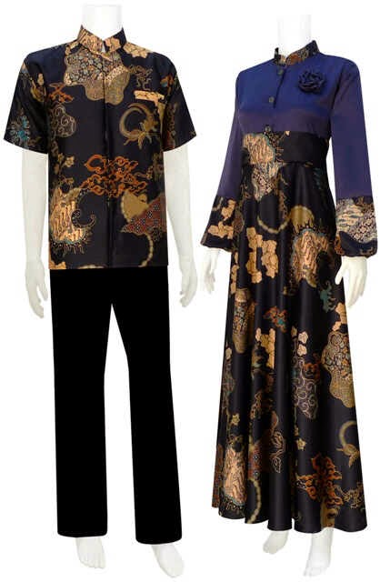 Model Baju Gamis Semi Sutera Batik  Bagoes Solo