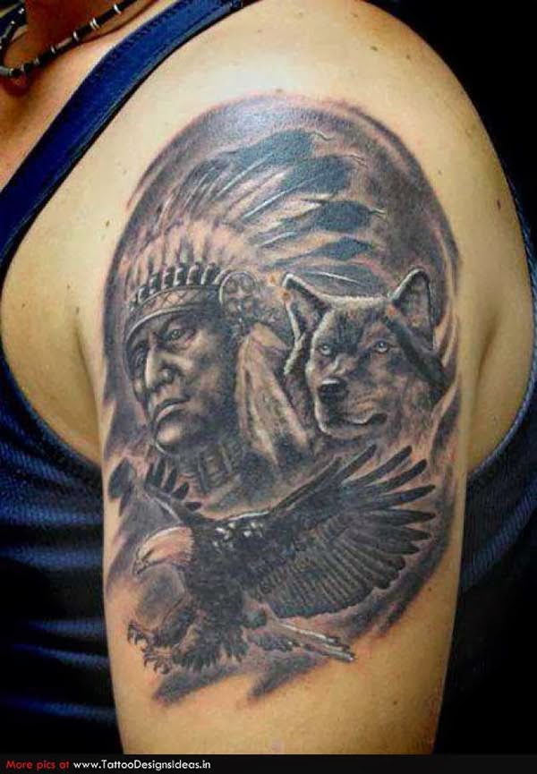 tattoo gallery for men: American Indian Tattoos for Men