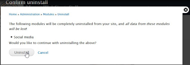 how to uninstall drupal module