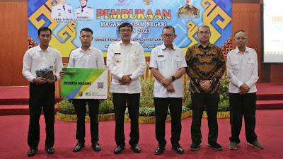 Sekdaprov Buka Program Pemagangan Dalam Negeri Tahun 2023, Diikuti 173 Peserta dari 21 Perusahaan se-Provinsi Lampung