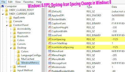 Windows 8 TIPS: Desktop Icon Spacing Change in Windows 8