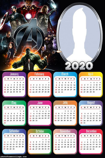 Avengers: Free Printable 2020 Calendar