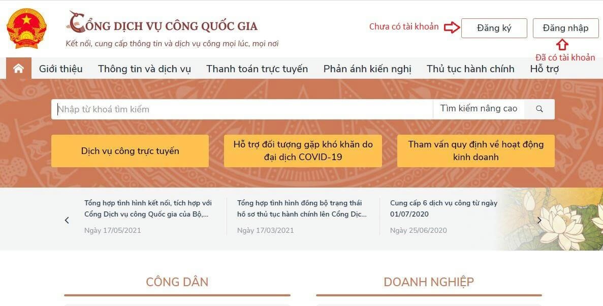 Hướng dẫn đăng ký báo cáo tình hình sử dụng LĐ trên trang Dịch Vụ Công