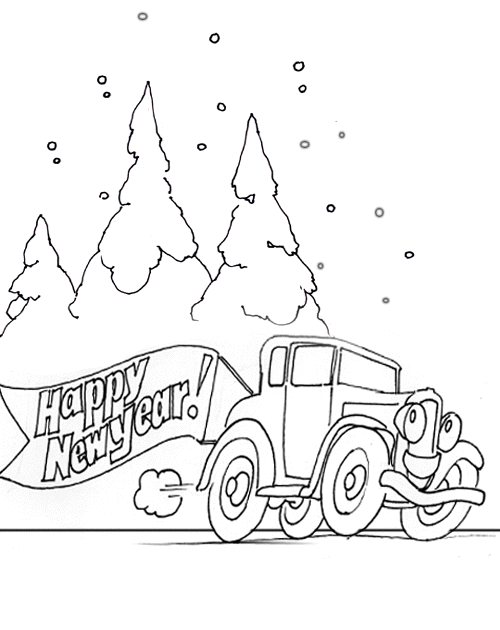 New Year Coloring Pages title=