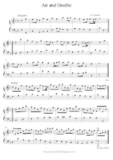 Free piano sheet music of George Friderich Haendel: Air and Double