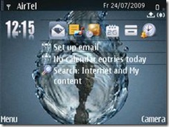 Screenshot Stylish Water Theme for E71 and E71x
