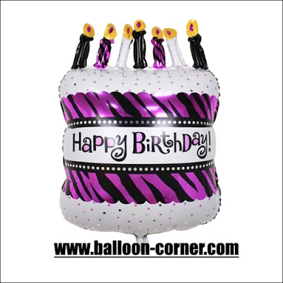 Balon Foil Happy Birthday Cake Medium