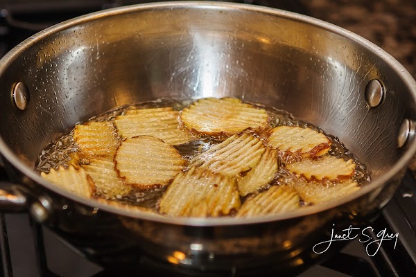 Homemade Potato Chips and Onion Rings