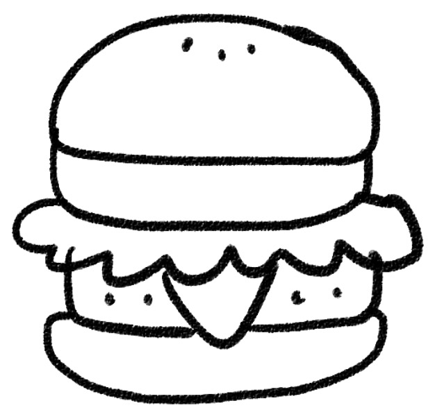 ハンバーガーのイラスト ゆるかわいい無料イラスト素材集