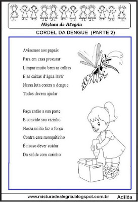 Cordel da dengue,Cordel infantil, gênero textual, alfabetização