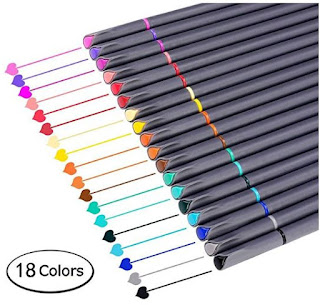 Bullet Journal Planner Pens Colored Pens Fine Point Markers Fine Tip Drawing Pens Porous Fineliner Markers for Writing Note Taking Calendar Agenda Coloring Art Stationary Office Supplies (18 Colors)