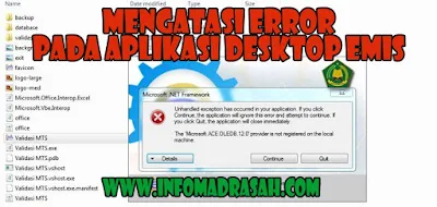 Mengatasi Error Pada Aplikasi Desktop EMIS  Mengatasi Error Pada Aplikasi Desktop EMIS 