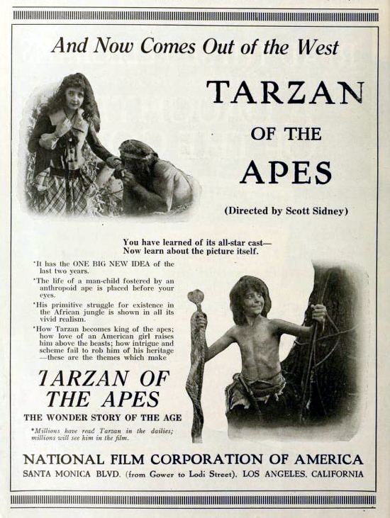 Tarzan of the Apes advertising 1918