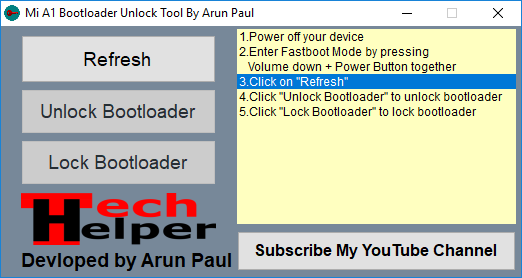 Mi A1 Bootloader Instantly Unlocker Tool Latest Version Free Download