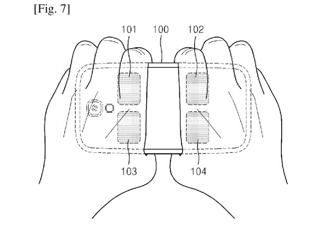 A Samsung pretende trazer um recurso curioso para o arsenal de sensores biométricos disponíveis nos smarts: a capacidade de medir o índice de gordura corporal do usuário a partir do toque. A tecnologia é descrita num documento de obtenção de patente por parte da gigante sul-coreana. A ideia é usar um conjunto de sensores que sejam capazes de identificar a gordura corporal de quem segura o dispositivo.
O registro da ideia por parte da Samsung explica que, para funcionar, a tecnologia dependeria de quatro sensores, que podem ser montados no próprio aparelho, ou em um acessório, como uma capa protetora. A partir do toque dos dedos do usuário, esses sensores poderiam ser ativados para medir o índice de gordura corporal.