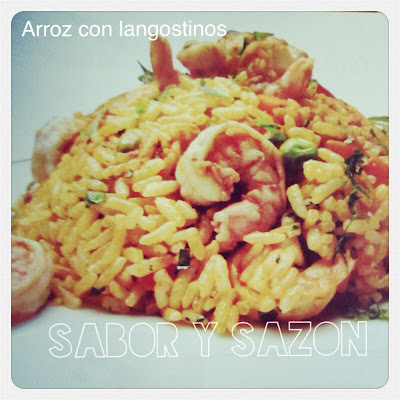 Como preparo un ARROZ CON LANGOSTINOS - Receta       http://comopreparoun.blogspot.com