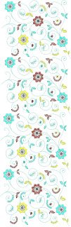 kleurvolle blomme Oral Patroon
