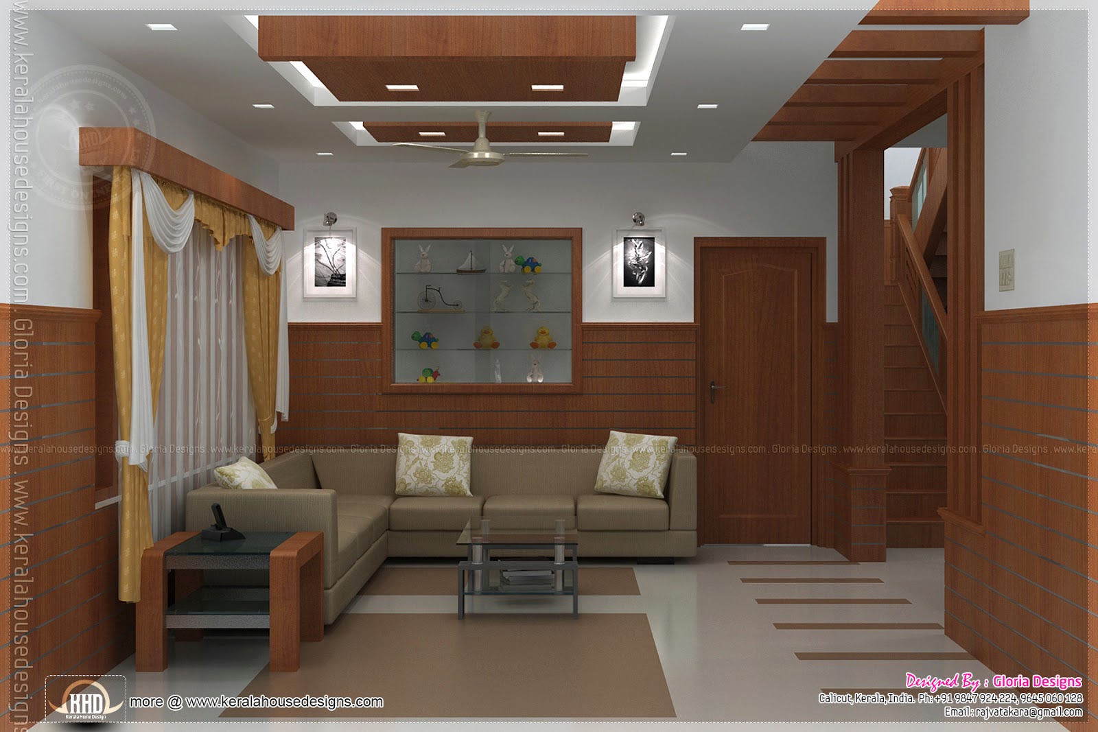 Home interior designs by Gloria Designs, Calicut  Kerala 