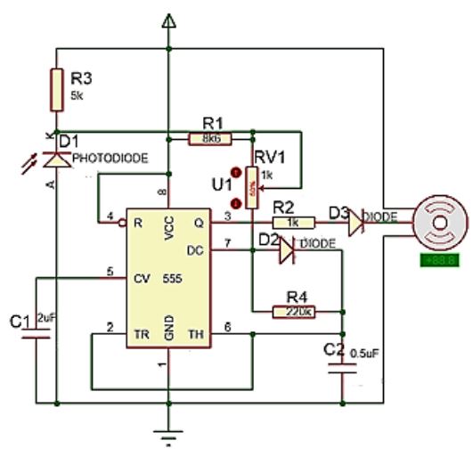 Implementasi Sensor Photodioda dengan Motor Servo