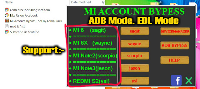 Mi Account Bypass Tool 2019 । ADB Mode,Edl Mode। Support mi 6,mi 6x mi note 2, mi note 3, Redmi s2 / Y2 । Free Download