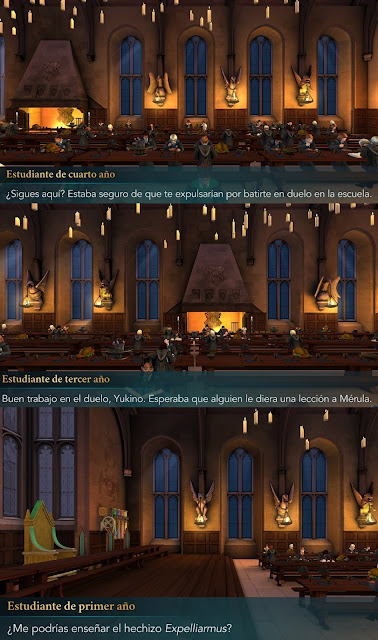 Hogwarts Mystery fotonovela comedor