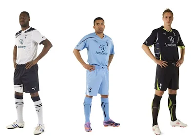 new tottenham hotspur 2010 2011 kits