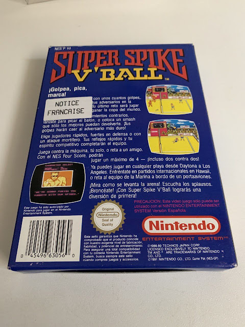 Caja del juego Super Spike V'Ball por detrás español afrancesado