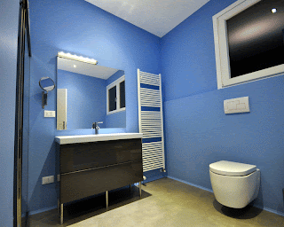 Decoración baño azul