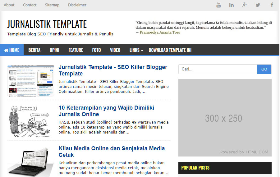 5 Template Blog SEO Friendly Pilihan Terbaik