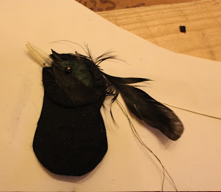 Making a bird motif gothic witch's hat