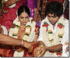 Music Director GV Prakash Kumar Saindhavi wedding pic