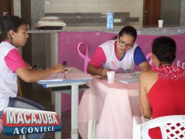Campanha Outubro Rosa, realizado hoje em Macajuba um encontro com todas as mulheres