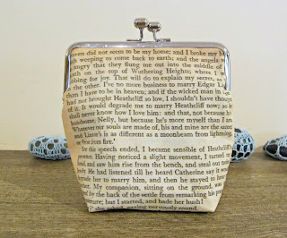 image purse clutch bag handmade domum vindemia wuthering heights whatever our souls are made of his and mine are the same kisslock bridal wedding