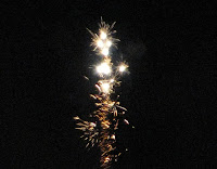 A firework in action