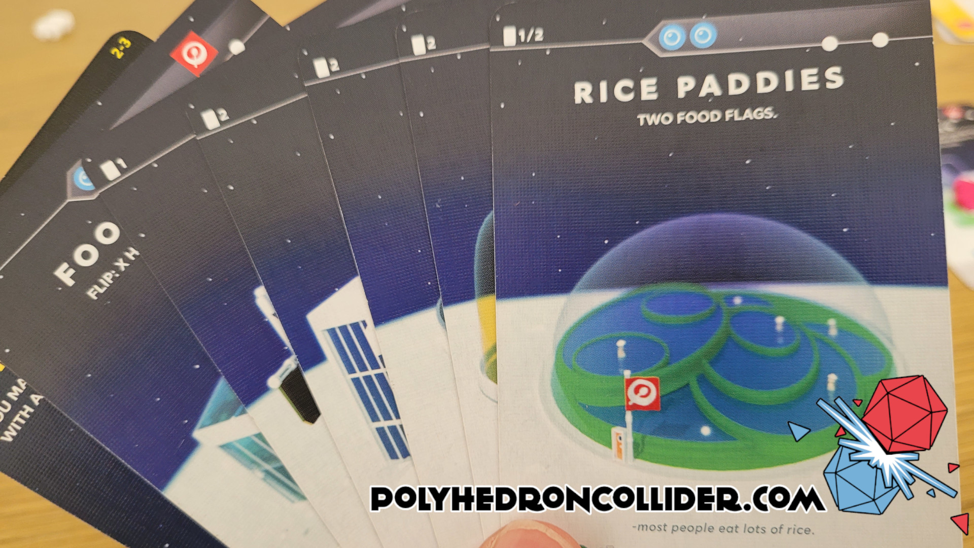 Polyhedron Collider Moon Board Game Review - Hand of Cards